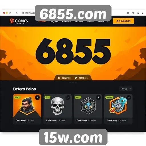 Análise da interface do usuário em 6855.com